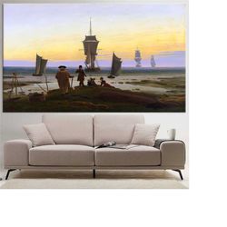 the stages of life, caspar david friedrich, friedrich  canvas print, sea landscape, baot painting, abstract wall art, la