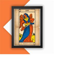 temperance print vintage advert vintage style magazine retro print- home deco poster a3 tarot tarot card major arcana