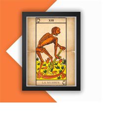 death print vintage advert vintage style magazine retro print- home deco poster a3 tarot tarot card major arcana