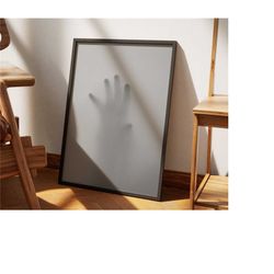 scary hand poster | halloween wall art | gothic print | black and white decor