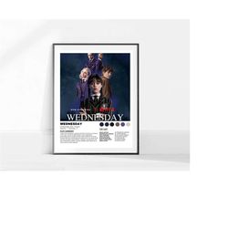 wednesday tv show poster / wednesday addams sitcom poster / movie poster / poster print / wall art / home decor / tv pos