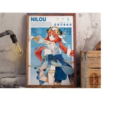 nilou | genshin impact gaming poster | anime poster | gaming print | boyfriend gift | girlfriend gift | gamer gift