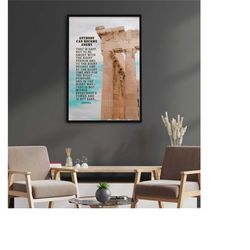 anybody can become angry | aristotle quote poster | office | bedroom | boyfriend gift