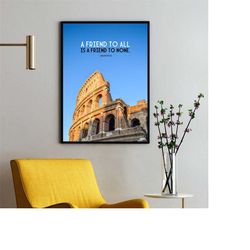 a friend to all | aristotle quote poster | office | bedroom | boyfriend gift