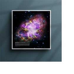 crab nebula from five observatories | nasa official poster | space print | galaxy | universe | astronomy