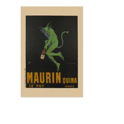 maurin quina - 1906 leonetto cappiello vintage liquor advertising poster | classic war art print | for gifts and wall ar
