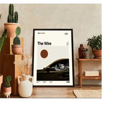 the wire movie, the wire poster, david simon series, vintage modern, vintage poster, minimalist art, high quality, aesth