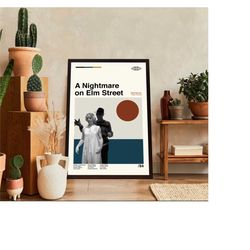 a nightmare on elm street - wes crawen - retro movie poster - modern art - minimalist art - midcentury art - vintage pos