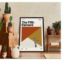 the fifth element poster, luc besson, vintage modern, album cover poster, minimalist art, high quality, wall art, modern