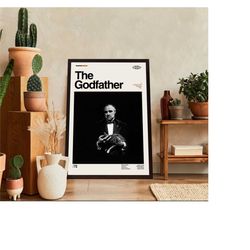 the godfather movie poster, album film poster, mid century art, minimalist art, retro poster, vintage poster, wall decor