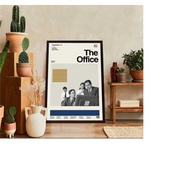 the office movie, greg daniels, vintage poster, minimalist art, midcentury art, home art, album cover poster, poster pri