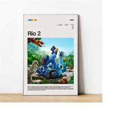 rio 2- kids poster movie, wall art, art decoration, movie cartoon, colorful, handmade,nursery, movie poster