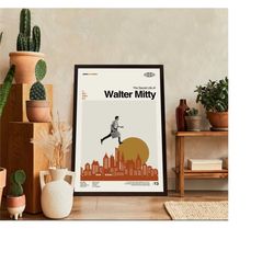 the secret life of walter mitty poster, the secret life of walter mitty movie, a ben stiller film, retro posters, move g