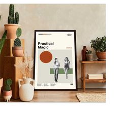 practical magic - griffin dunne - movie poster - retro modern art - minimalist art - midcentury art - vintage poster - w