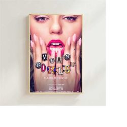 mean girls (2024)-- movie poster (regular style) art prints,home decor,vintage movie poster, art poster for gift