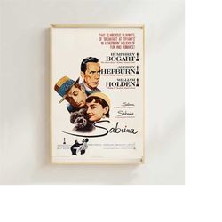 sabrina (1954) - movie poster (regular style) art prints,home decor, art poster for gift