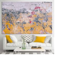yellow abstract canvas, abstract canvas, abstract wall art, wall art canvas, vintage canvas, retro canvas, colorful post