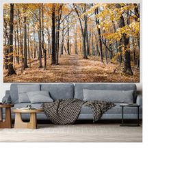 autumn wall art, autumn canvas, autumn landscape, forest canvas, nature wall art, autumn leaves wall art, autumn print,