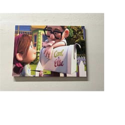 abstract artwork, love wall art, carl fredricksen canvas, movie up art, romantic couple printed, valentine wall art, mod