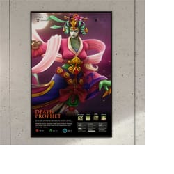 death prophet dota 2 game anime art print poster | aesthetic game room decor wall art | gamer boys girls birthday housew