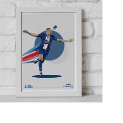 kylian mbappe poster print