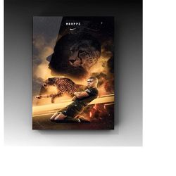 kylian mbapp poster, kylian mbapp poster, mbappe aluminum poster, mbapp career poster wall poster football poster