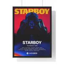 starboy the weeknd album poster digital print |