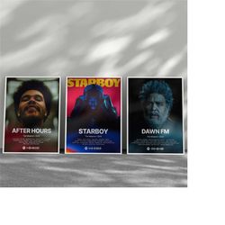 the weeknd album posters set of 3 |