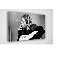 kurt cobain poster canvas, wall decor, canvas print,