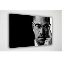 malcolm x canvas poster wall art print wall