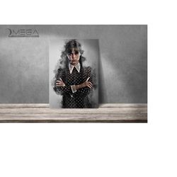 wednesday addams poster jenna ortega print wednesday art