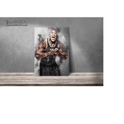 dwayne johnson poster the rock print art print