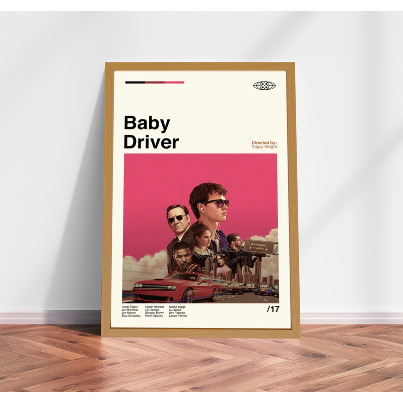 Baby Driver Action Film Poster, Baby Driver Movie, Edgar Wright Film, Classic Movie Poster, Retro Movie posters, Minimal Art, Modern Vintage 2.jpg