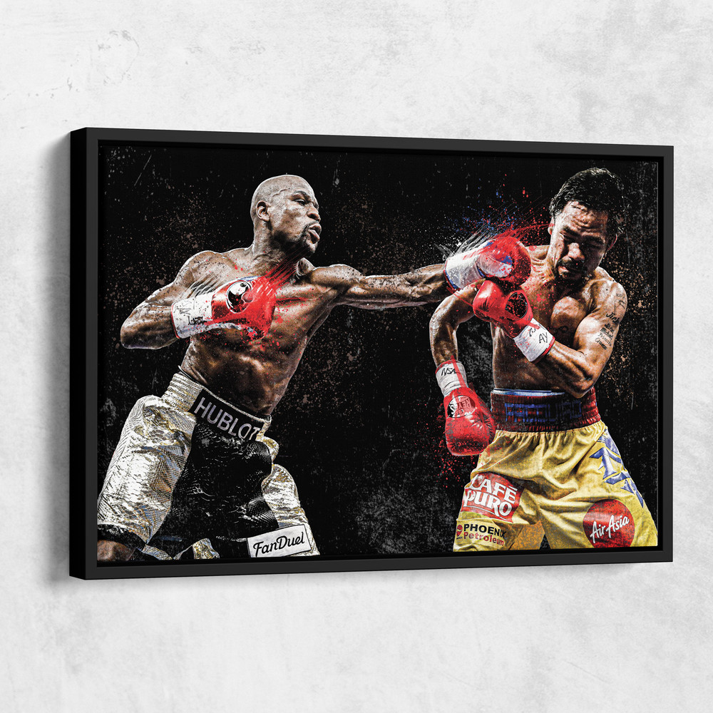 Floyd Mayweather Vs Manny Pacquiao Poster Boxing Hand Made Posters Canvas Print Wall Art Home Man Cave Gift Decor 3.jpg