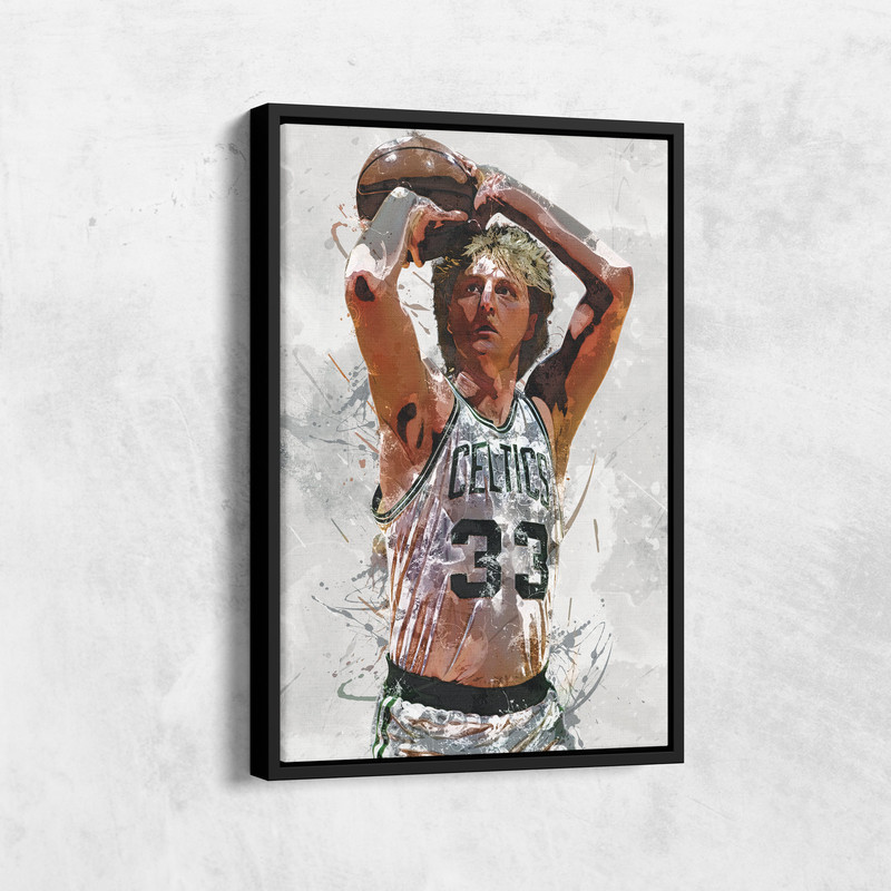 Larry Bird Poster, Boston Celtics, NBA, Canvas Print, Framed Poster, Home Decor, Man Cave Gift, Wall Art Decor, Wrap 1.jpg