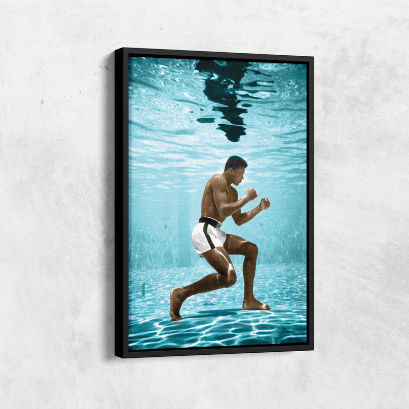 Muhammad Ali Underwater Poster Boxing Hand Made Posters Canvas Print Wall Art Home Decor 6.jpg