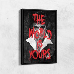 scarface tony montana poster movie hand made posters canvas print wall art home decor 4