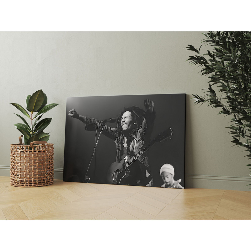 Bob Marley Poster, Canvas Bob Marley on Stage B&W Art, Canvas Poster Printed, Picture Wall Art Decoration Poster Canvas Wall Art.jpg