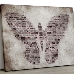 butterfly canvas wall art, flowers canvas wall art, half flower half butterfly canvas print art, modern wall decor, gift