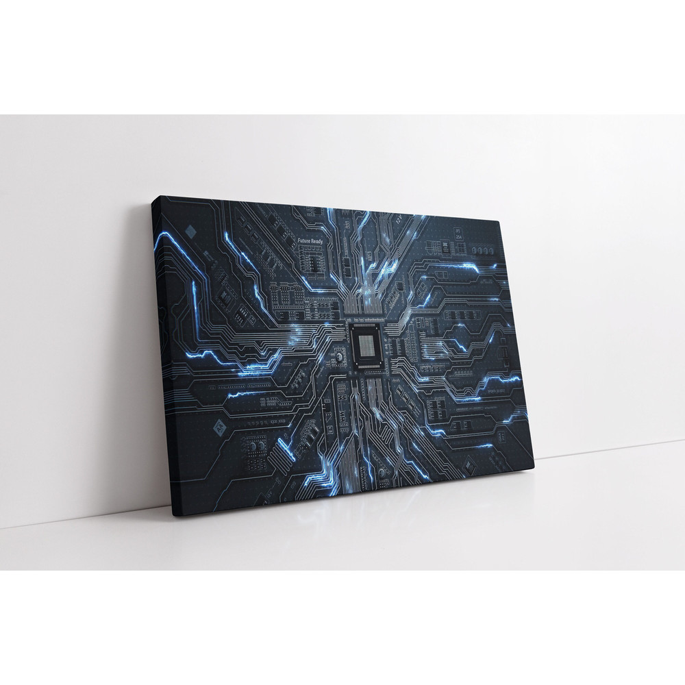 Computer Science Wall Decor, Electronic Wall Art, Extra Large Canvas, Chip Wall Print, Hardware&Technology Wall Art, Programmers Gift 1.jpg