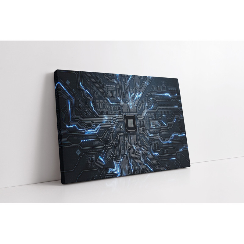 Computer Science Wall Decor, Electronic Wall Art, Extra Large Canvas, Chip Wall Print, Hardware&Technology Wall Art, Programmers Gift 1.jpg