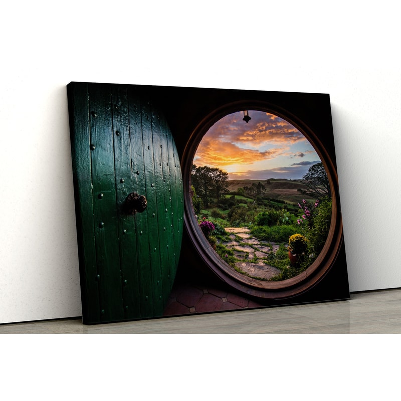 Hobbit Hole Canvas Print Art Hobbit Hole Poster Art Bag End Wall Decor Bag End Canvas Wall Art Game Room Kids Girl Room Decor The Hobbit Art.jpg