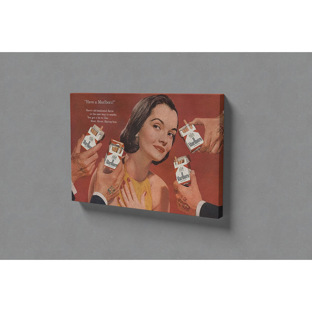 Retro Cigarette Poster, Vintage Cigarette Advertisement, Canvas Painting, High Quality Decor, Vintage Wall Art, Retro Bar Wall Art.jpg