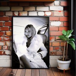 vintage posters kate moss, wall decoration, wall poster for bedroom and living room, luxury wall art, kate moss print 1