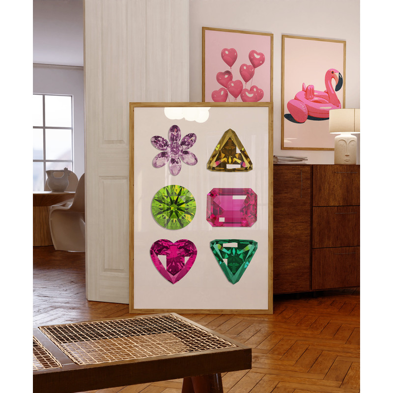 Y2K Gems Decor, Maximalist Wall Art, Eclectic Prints, Princess Aesthetic Room Decor, Retro 90's Art, Cool Dorm Decor,Preppy DIGITAL DOWNLOAD.jpg