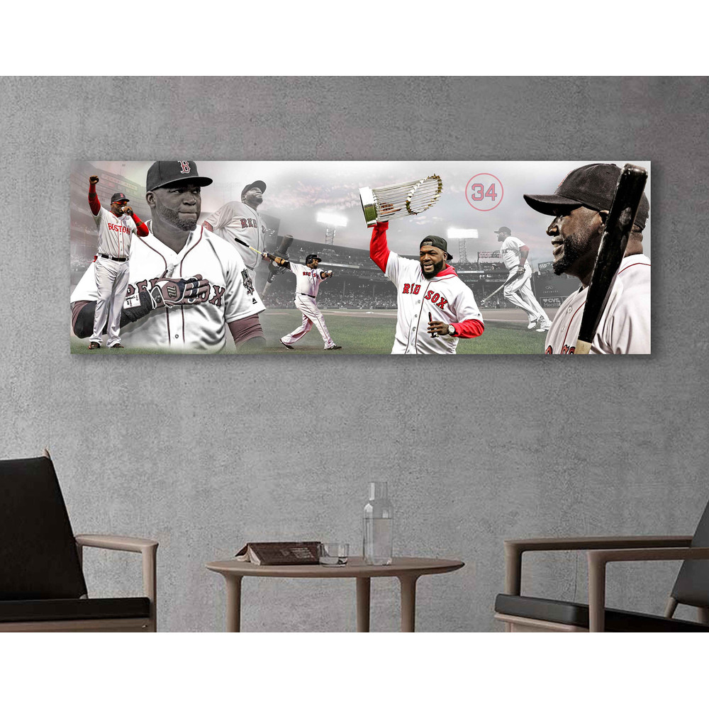 David Ortiz Canvas Print - Boston Red Sox - Wall Art, Sports Art Print, Kids Decor, Man Cave, Canvas Art, Gift, Baseball Poster.jpg