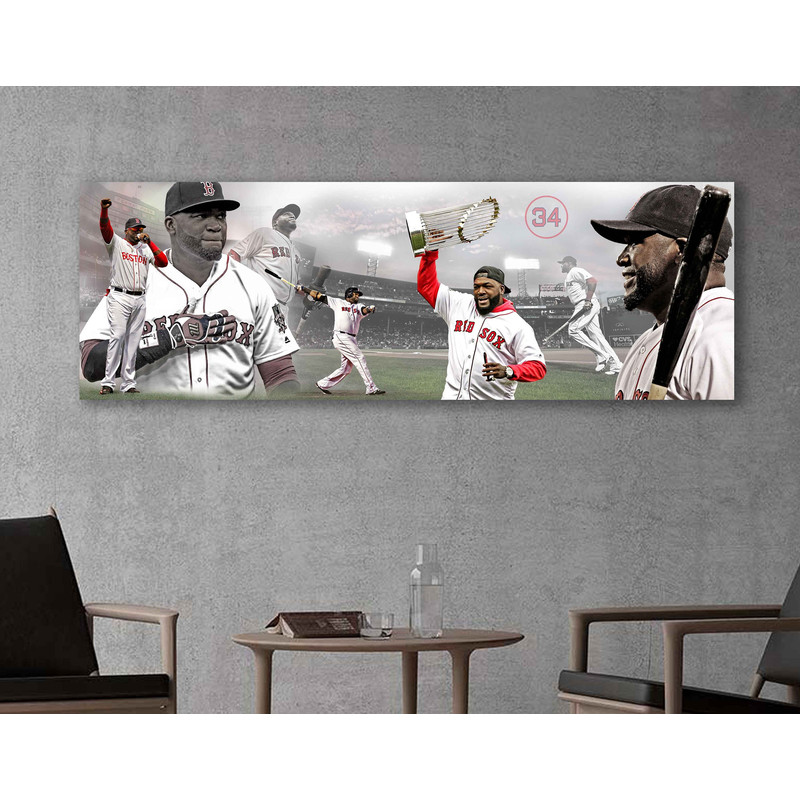 David Ortiz Canvas Print - Boston Red Sox - Wall Art, Sports Art Print, Kids Decor, Man Cave, Canvas Art, Gift, Baseball Poster.jpg
