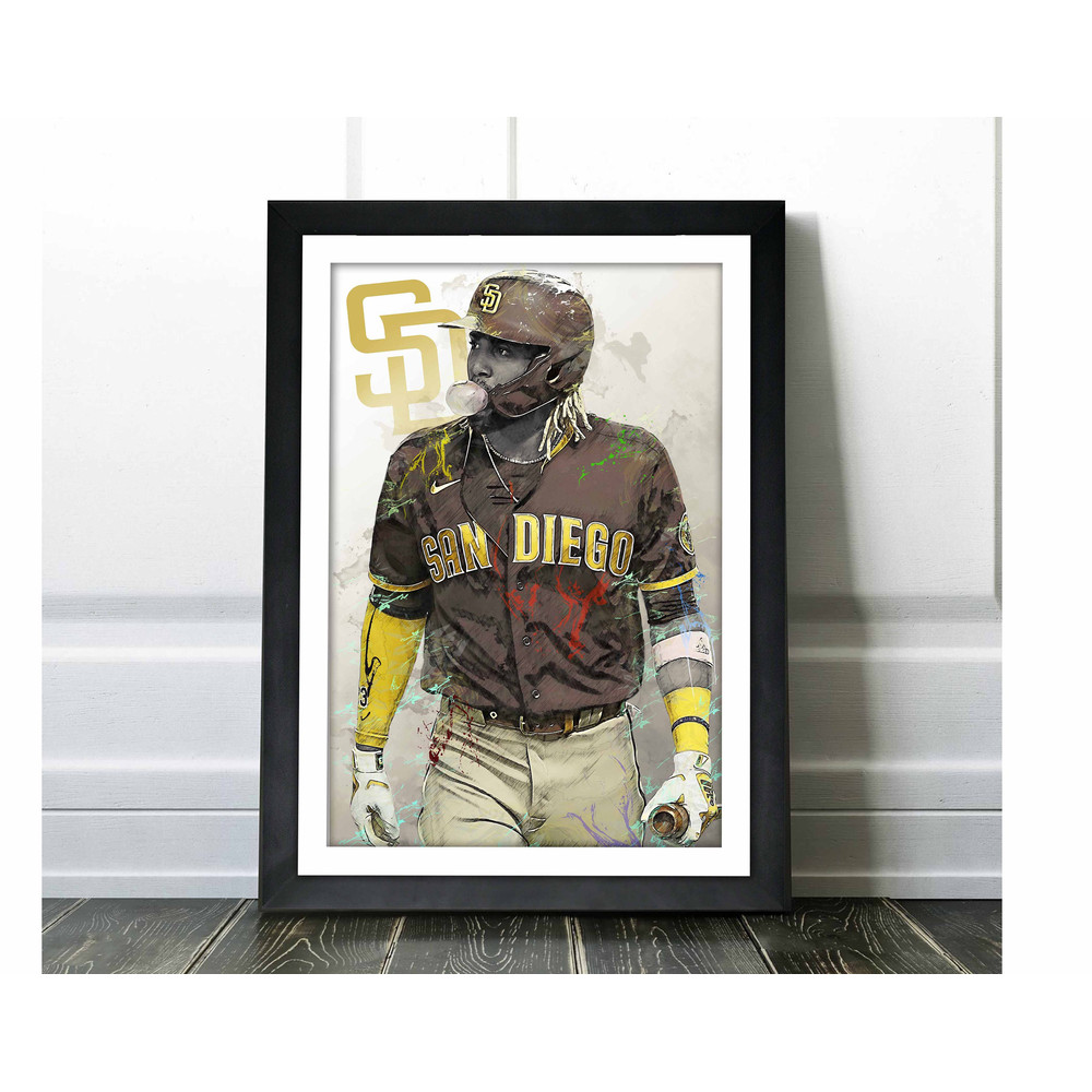 Fernando Tatis Jr Poster - San Diego Padres - Canvas Print, Wall Art, Sports Art Print, Baseball Poster, Kids Decor, Man Cave, Gift, Modern.jpg