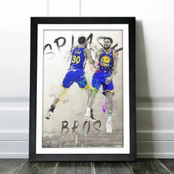steph curry klay thompson poster golden state warriors wall art, sports art print, basketball poster, kids decor, man