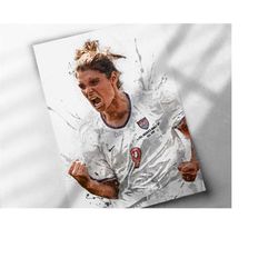 mia hamm poster - canvas print, framed art, soccer poster, decor, man cave gift, wall decor, wrap, usa soccer, team usa,
